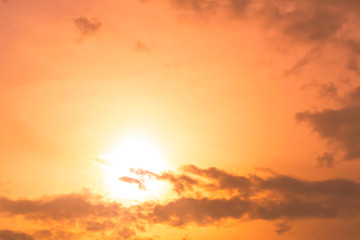 Beautiful light from the nature at sunset every day.