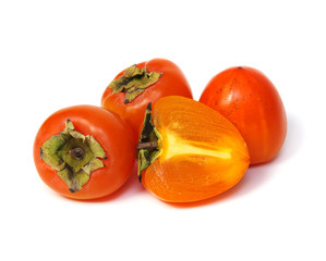 Persimmon fruit isolated on white