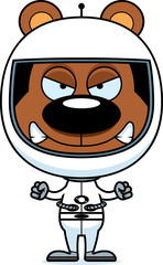 Cartoon Angry Astronaut Bear