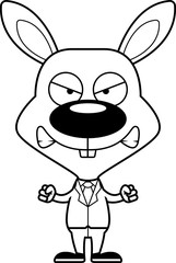 Cartoon Angry Businessperson Bunny
