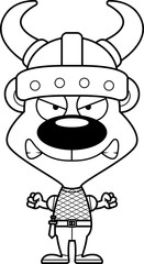 Cartoon Angry Viking Bear