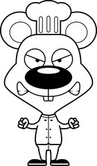 Cartoon Angry Chef Mouse