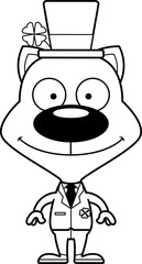Cartoon Smiling Irish Kitten