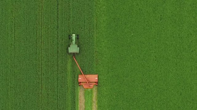Aerial farmland tractor