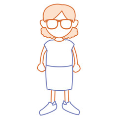 beautiful woman with glasses avatar character