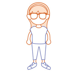 Obraz premium beautiful woman with glasses avatar character