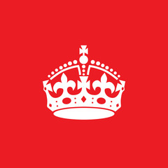 English crown vector icon.