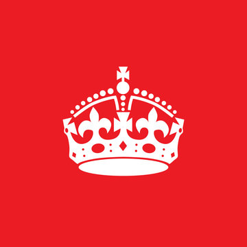 English crown vector icon.