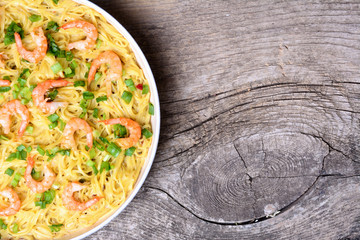 Pasta with shrimps