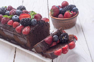 Homemade chocolate cake