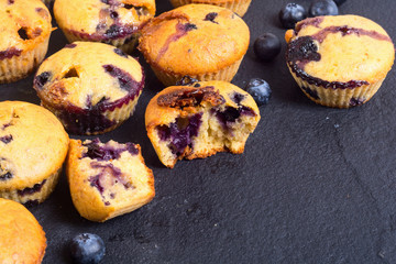 Banana muffins with blueberry