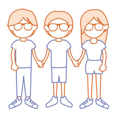 brothers group with glasses avatars characters