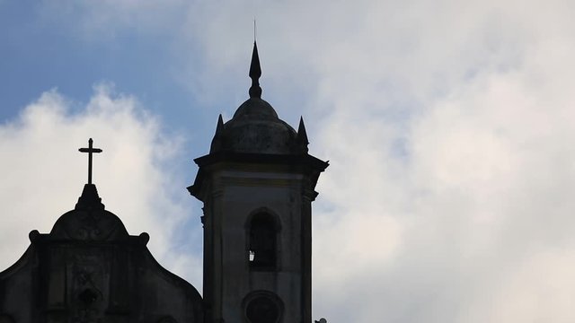 View of an old church's bell tower