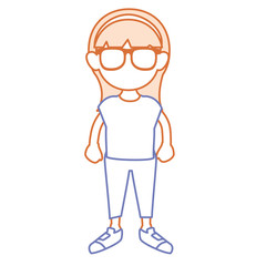 beautiful woman with glasses avatar character