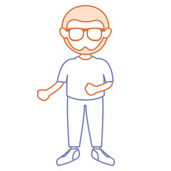 young man with glasses avatar character