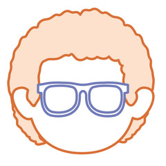 cute little boy with glasses avatar character