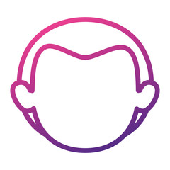 young man head avatar character