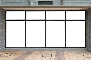 Shop Boutique Store Front with Big Window and Place for Name