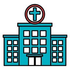 Obraz premium hospital building isolated icon