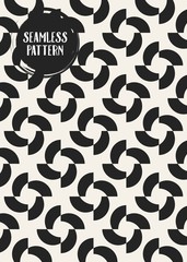 Fototapeta premium Abstract concept vector monochrome geometric pattern. Black and white minimal background. Creative illustration template. Seamless stylish texture. For wallpaper, surface, web design, textile, decor.