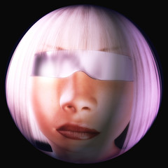 Digital 3D Illustration of a Female Face