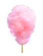 Pink cotton candy. Realistic sugar cloud. Vector isolated object illustration.