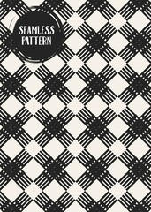 Obraz premium Abstract concept vector monochrome geometric pattern. Black and white minimal background. Creative illustration template. Seamless stylish texture. For wallpaper, surface, web design, textile, decor.