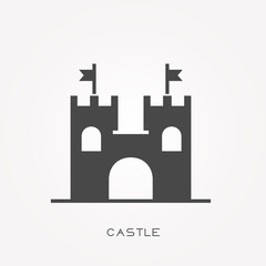 Silhouette icon castle