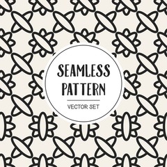 Abstract concept vector monochrome geometric pattern. Black and white minimal background. Creative illustration template. Seamless stylish texture. For wallpaper, surface, web design, textile, decor.