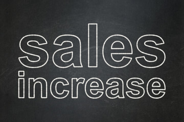 Fototapeta na wymiar Advertising concept: Sales Increase on chalkboard background