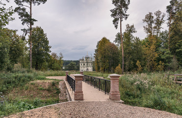 Moscow region. Istra. September 13, 2017. Skit of Patriarch Nikon and the bridge in the Garden of Gethsemane