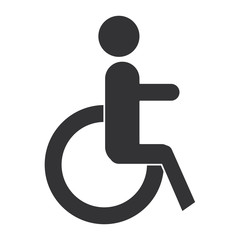disabled sign isolated icon