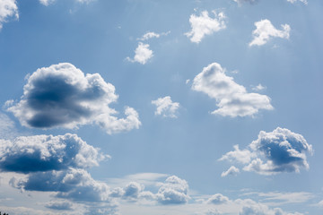 Naklejka na ściany i meble Light gentle cloud on a blue sky