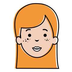 Fototapeta premium beautiful woman head avatar character