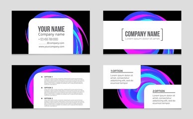 Naklejka premium Abstract vector layout background set. For art template design, list, front page, mockup brochure theme style, banner, idea, cover, booklet, print, flyer, book, blank, card, ad, sign, sheet,, a4.