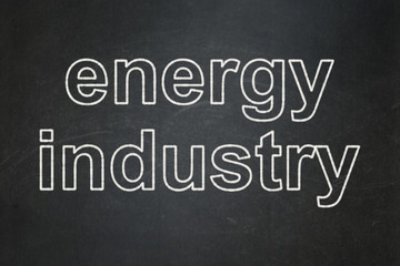 Fototapeta na wymiar Manufacuring concept: Energy Industry on chalkboard background