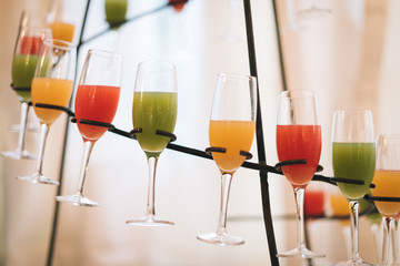 Non-alcoholic drinks in glasses