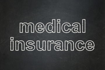 Insurance concept: Medical Insurance on chalkboard background