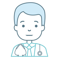 male doctor with stethoscope avatar character