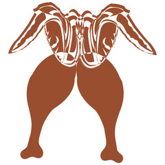 Chicken legs and chicken wings