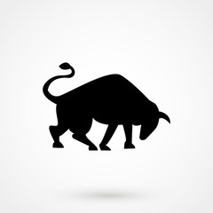 Isolated bull animal design