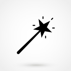 Magic wand icon vector