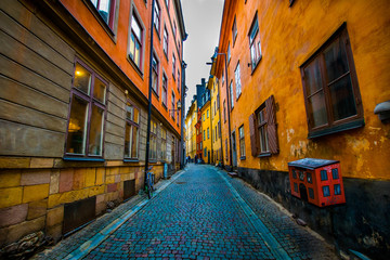 Fototapeta premium enge Gasse Stockholm