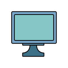 Computer monitor hardware icon vector illustration graphic design