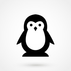 Penguin egg symbol icon or logo template