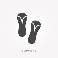 Silhouette icon slippers