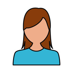 Woman avatar profile icon vector illustration graphic design