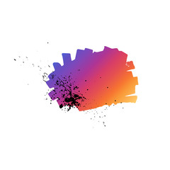 Abstract hand drawn painted gradient paint.Vector illustration