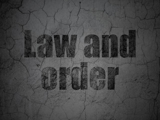 Law concept: Law And Order on grunge wall background
