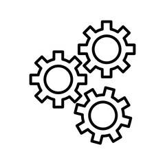 Gears machinery pieces icon vector illustration graphic design